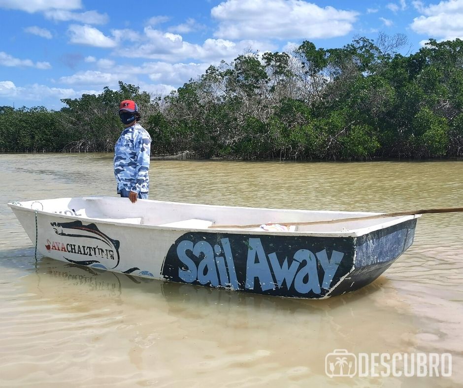 La Reserva Ecológica de Sayachaltún ofrece actividades acuáticas como la pesca deportiva y el avistamiento de cocodrilos